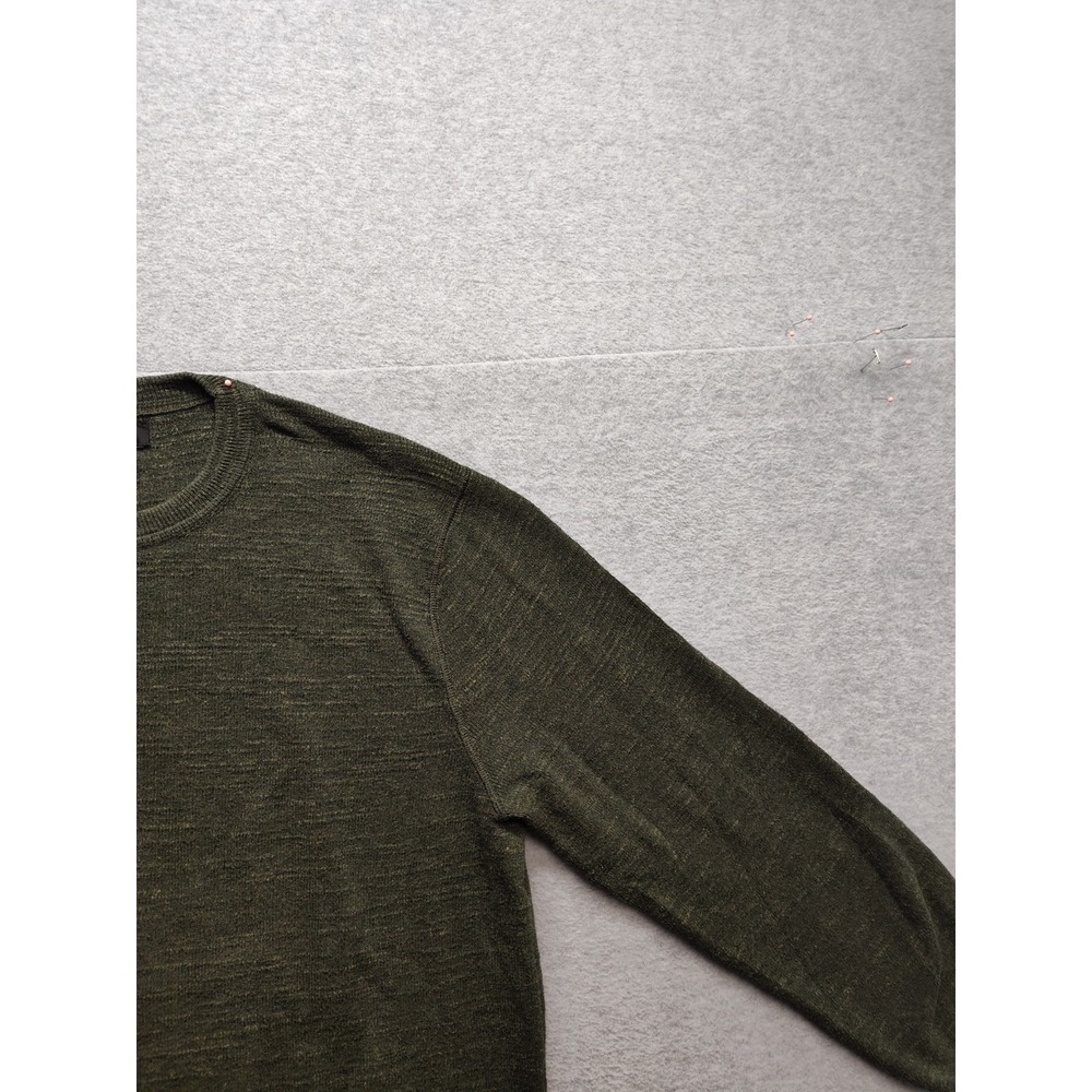 J Crew Men Sweaters L Green Crew Neck Pullover Long Sleeve Comfort Logo Casual - Picture 3 of 16